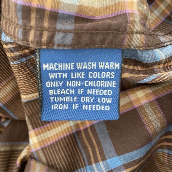 Faconnable Mens Cotton Plaid Button Down Shirt Size Large - Picture 6 of 6